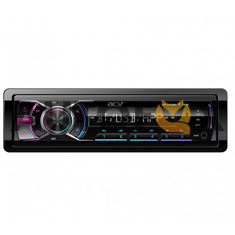 ACV AVS-601UBM (1din/мультицвет/BT/2 USB/AUX/SD/FM/3RCA/SUB/5 зон подсветки/4*50)