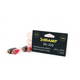 SWAT SIL-210 2rca-2rca 1метр прозрачный медь