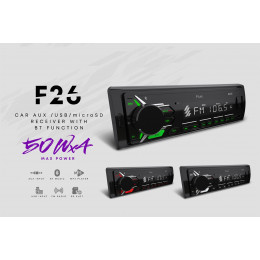 FIVE F26G (1din/зеленая/Bluetooth/USB/AUX/SD/FM/4*50).