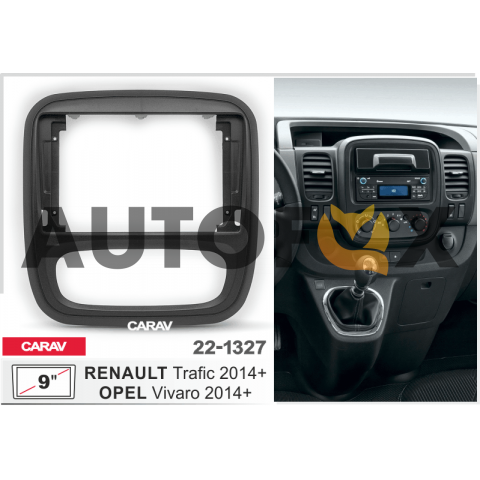 Carav 22-1327: 9" OPEL Vivaro 2014-2019 / RENAULT Trafic 2014+